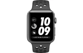 Смарт-часы Apple Watch Nike+ Series 3 GPS, 42mm Space Grey Aluminium Case wit (MTF42GK/A) - Фото