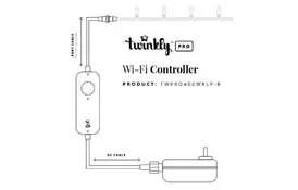 Гирлянда Twinkly PRO Контроллер Pro IP65 WiFi IP65, 1-2х250 ламп (TWPRO400WRLP-BEU) - Фото