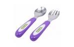 Набор детской посуды Baby Team вилочка и ложечка из нерж.стали (6104_фиолетовый)