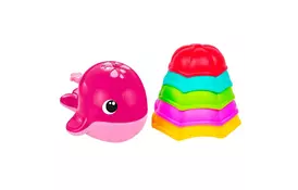 Игрушка для ванной BeBeLino Набор для ванны с фонтанчиками и леечками (малиновый кит) (58114-1) - Фото