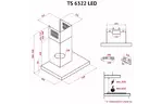 Вытяжка кухонная PERFELLI TS 6322 I/BL LED