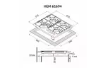 Варочная поверхность PERFELLI HGM 61694 WH