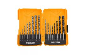 Набор сверл Tolsen дерево/металл/кирпич/бетон 16шт 2-10мм (75628) - Фото
