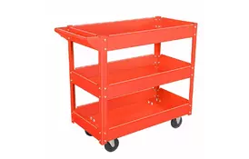 Тележка грузовая Tolsen металический 84х41х78 см на колесах, 3 поддона 74х39х9 см (80221) - Фото