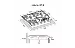 Варочная поверхность PERFELLI HGM 61674 BL