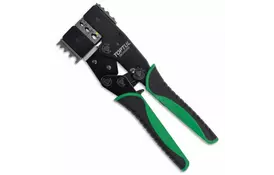 Съемник изоляции TOPTUL для обжима и зачистки проводов трещоточные 2 в 1 (DKCA2222) - Фото