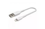 Дата кабель USB 2.0 AM to Lightning 0.15m white Belkin (CAA002BT0MWH)