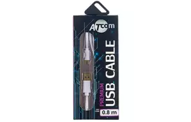 Дата кабель USB 2.0 AM to Micro 5P 0.8m white Atcom (16123) - Фото