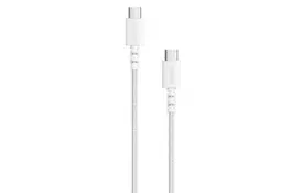 Дата кабель USB Type-C to Type-C 1.8m Powerline Select+ White Anker (A8033H21) - Фото