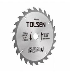 Диск Tolsen пильный с ТВС напайками по дереву 235х40Т*30мм (76450)