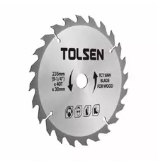 Диск Tolsen пильный с ТВС напайками по дереву 235х60Т*30мм (76451)