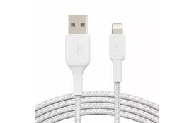 Дата кабель USB 2.0 AM to Lightning 1.0m white Belkin (CAA002BT1MWH) - Фото
