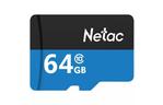 Карта памяти Netac 64GB microSD class 10 UHS-I U1 (NT02P500STN-064G-R)