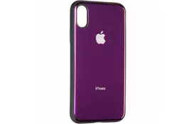 Чохол для моб. телефону Gelius Metal Glass Case for iPhone X/XS Violet (00000077022) - Фото