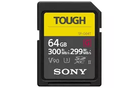 Карта памяти SONY 64GB SDXC class 10 UHS-II U3 V90 Tough (SF64TG) - Фото