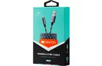 Дата кабель USB 2.0 AM to Lightning 1.0m Dark gray CANYON (CNE-CFI3DG)