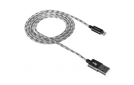 Дата кабель USB 2.0 AM to Lightning 1.0m Dark gray CANYON (CNE-CFI3DG) - Фото