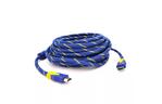Кабель мультимедийный HDMI to HDMI 1.5m v1.4, OD-8.0mm Blue/Gold Merlion (YT-HDMI(M)/(M)NY/BL-1.5m)