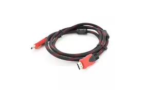 Кабель мультимедийный HDMI to HDMI 20.0m v1.4, OD-7.4mm Black/RED Merlion (YT-HDMI(M)/(M)NY/RD-20m) - Фото