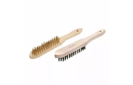 Щітка для електроінструменту Tolsen дротова 5 рядів дерев'яна ручка (32063) - Фото