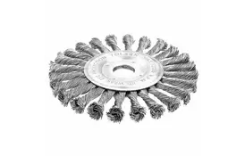 Щітка для електроінструменту Tolsen дискова плетена 180 мм х 22.2 мм, сталевий дріт 0.3 (77535) - Фото