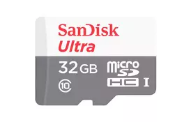 Карта памяти SANDISK 32GB microSD class 10 Ultra Light (SDSQUNR-032G-GN3MN) - Фото