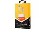 Дата кабель USB 2.0 AM to Micro 5P 1.0m White CANYON (CNE-USBM1W)