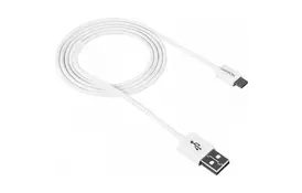 Дата кабель USB 2.0 AM to Micro 5P 1.0m White CANYON (CNE-USBM1W) - Фото