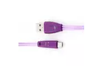 Дата кабель DENGOS USB 2.0 AM to Micro 5P 1.0m (PLS-M-LED-PLSK-PURPLE)
