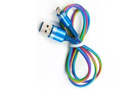Дата кабель DENGOS USB 2.0 AM to Type-C 1.0m (NTK-TC-SET-RAINBOW) - Фото