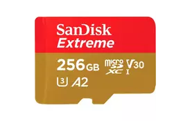 Карта памяти SANDISK 256GB microSD class 10 UHS-I U3 V30 A2 Extreme Mobile Gaming (SDSQXA1-256G-GN6GN) - Фото