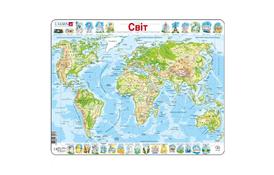 Пазл Larsen рамка-вкладыш Карта мира (K4-UA) - Фото