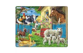 Пазл Larsen рамка-вкладыш Животные на ферме серия Макси (FH23) - Фото