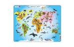 Пазл Larsen рамка-вкладыш Карта Африки - животный мир (A22-UA)