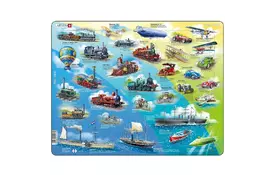 Пазл Larsen рамка-вкладыш Макси Транспорт прошлого (HL7-RU) - Фото