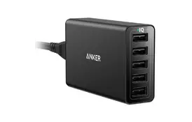 Зарядное устройство Anker PowerPort 5 - 40W 5-port USB Power IQ V3 (Black) (A2124L12) - Фото