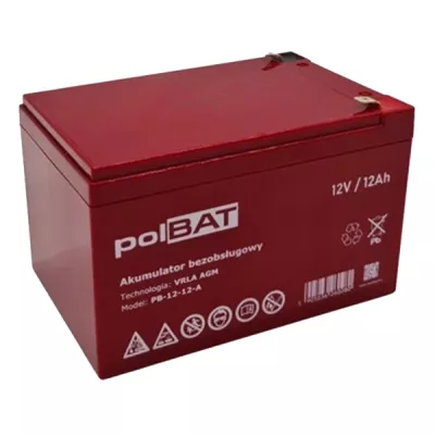 Батарея к ИБП polBAT AGM 12V-12Ah (PB-12-12-A) - Фото 1
