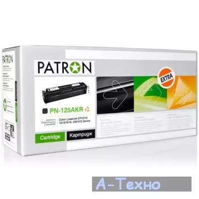 Картридж PATRON HP CLJ CP1215/ CP1515 (PN-125AKR) BLACK Extra (CT-HP-CB540A-B-PN-R) - Фото 1