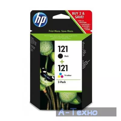 Картридж HP DJ No.121 Black/color (CC640,CC643) Combo Pack (CN637HE) - Фото 1