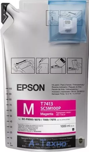 Чернила EPSON SC-F6000/7000 UltraChrome DS Magenta 1Lx6packs (C13T741300) - Фото 1