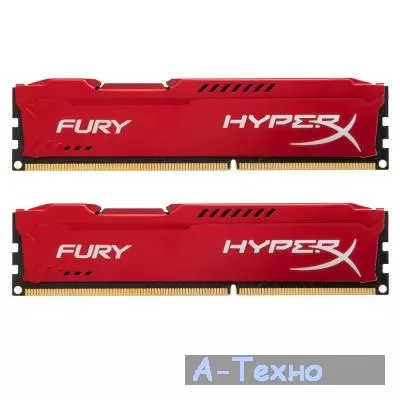 Модуль памяти для компьютера DDR3 16Gb (2x8GB) 1866 MHz HyperX Fury Red Kingston (HX318C10FRK2/16) - Фото 1