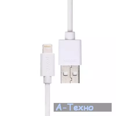 Дата кабель USB 2.0 AM to Lightning 1.0m Prolink (PB341WH) - Фото 1
