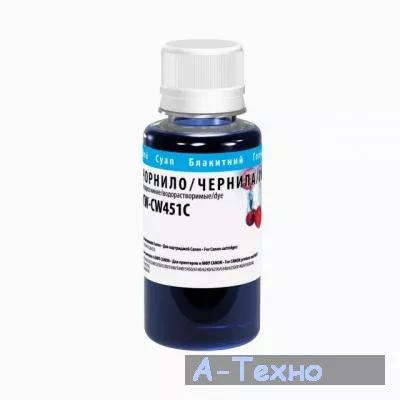 Чернила ColorWay Canon CLI-451 200мл Cyan (CW-CW451C02) - Фото 1