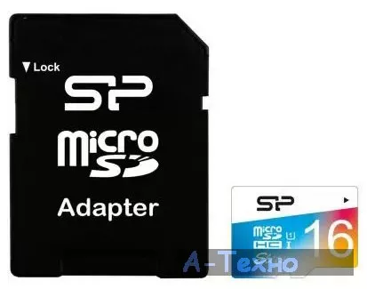 Карта памяти Silicon Power 16GB microSD class10 UHS-I Elite COLOR (SP016GBSTHBU1V20SP) - Фото 1