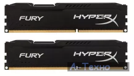Модуль памяти для компьютера DDR3 8GB (2x4GB) 1866 MHz LoFury Black Kingston (HX318LC11FBK2/8) - Фото 1