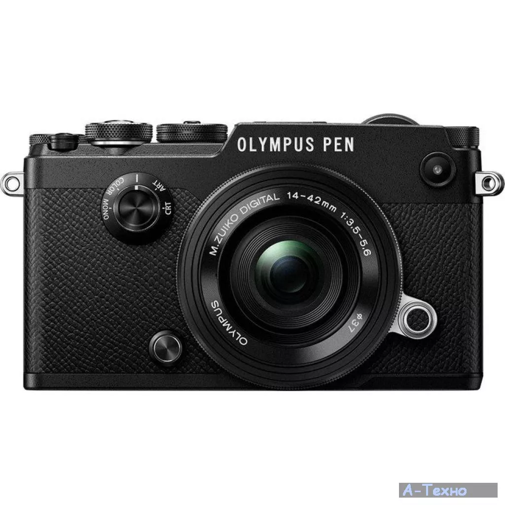 Цифровой фотоаппарат OLYMPUS PEN-F Pancake Zoom 14-42 Kit black/black (V204061BE000) - Фото 1
