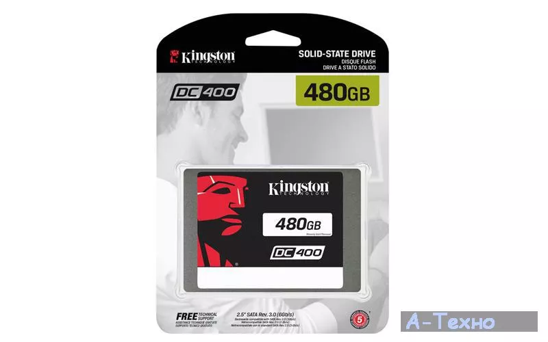 SSD накопитель KINGSTON DC400 SATA 480GB 2,5'' SATAIII (SEDC400S37/480G) - Фото 3