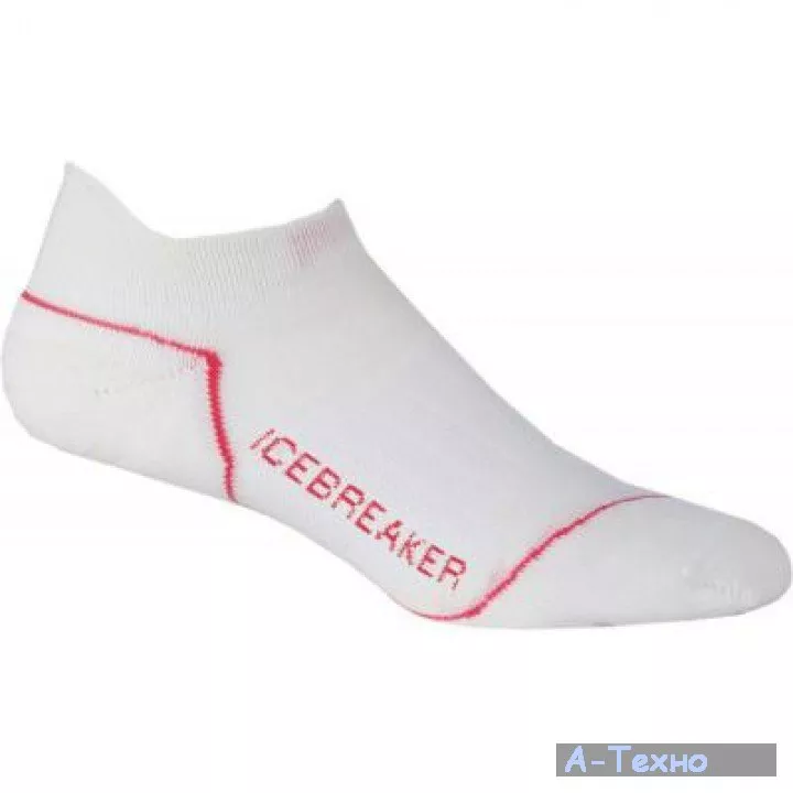 Термоноски Icebreaker Run Lite Micro WMN white/lobster M (IBN 768 B12 M) - Фото 1