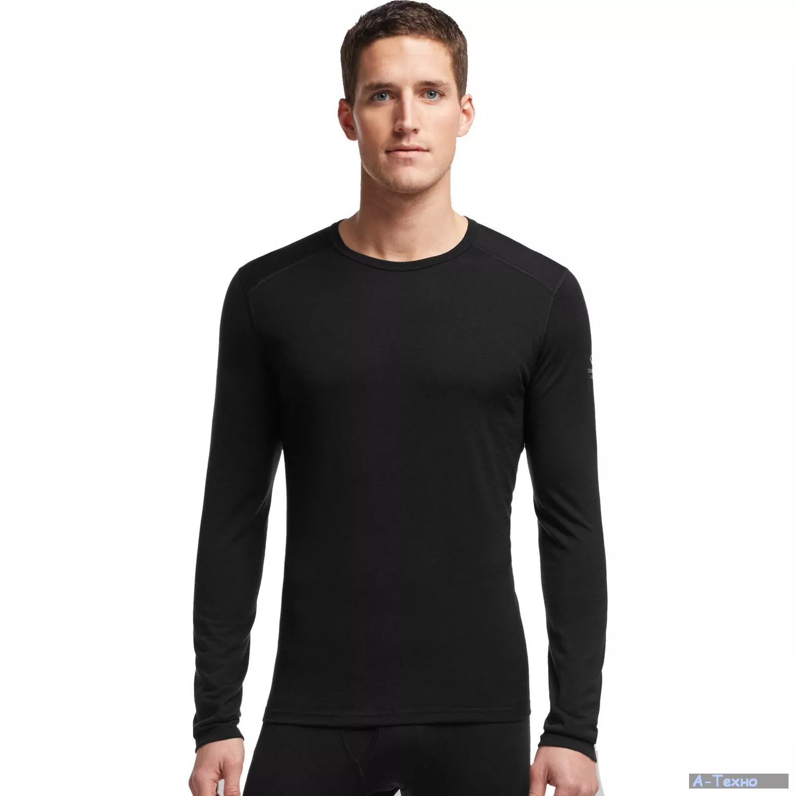 Термофутболка Icebreaker BF 200 Oasis LS Crewe MEN black M (100 476 001 M) - Фото 1