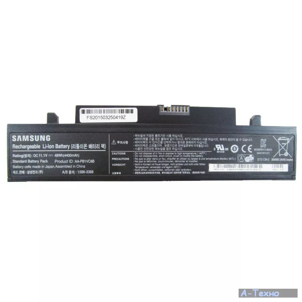 Аккумулятор для ноутбука Samsung Samsung NP-X420 AA-PL1VC6B 4400mAh 6cell 11.1V Li-ion (A41452) - Фото 1